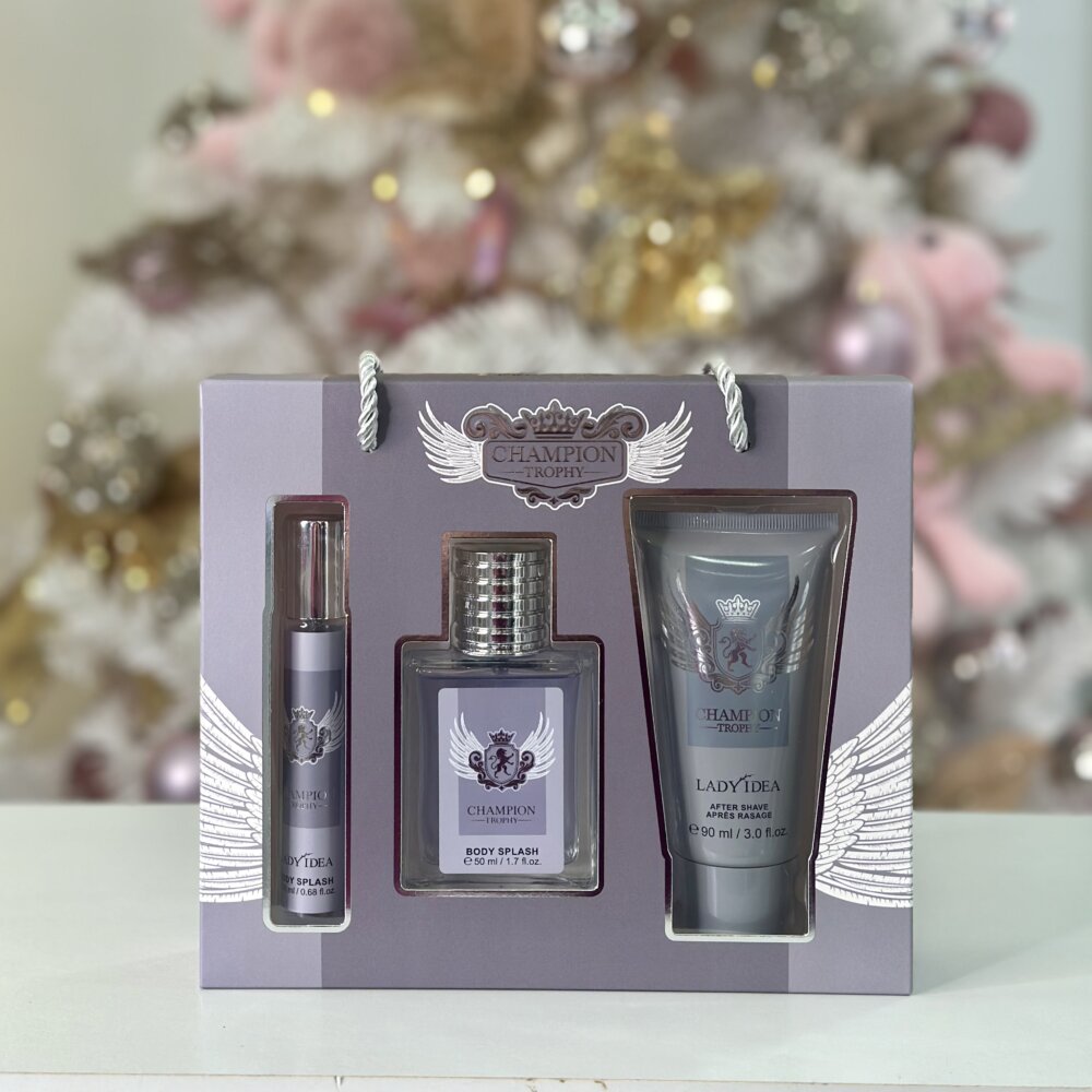 LADY IDEA BIG GIFT BOX BODY MIST 20ML & PERFUME 50ML & AFTER SAVE 90ML | CHAMPION TROPHY