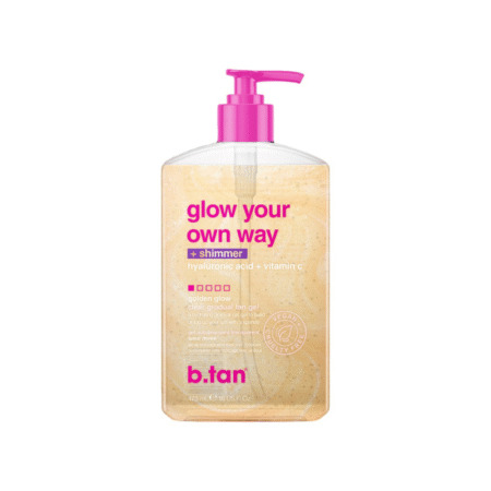 B.TAN ROCKS GLOW YOUR OWN WAY SHIMMER | CLEAR SELF TAN GEL 437ML | ΚΑΝΟΝΙΚΗ ΕΝΤΑΣΗ ΜΕ ΛΑΜΨΗ