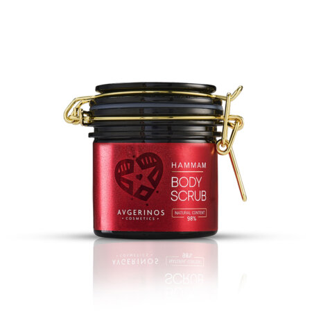 AVGERINOS COSMETICS BODY SCRUB 250ml HAMMAM | Απολέπιση σώματος με κόκκους ζάχαρης & μυστήριο, αισθησιακό άρωμα.
