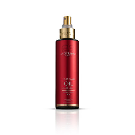 AVGERINOS COSMETICS HANDS & BODY OIL 150ml HAMMAM | Πολυχρηστικό ξηρό λάδι για ενυδάτωση & θρέψη με ανατολίτικες αισθησιακές νότες.