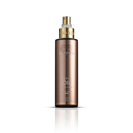 AVGERINOS COSMETICS HANDS & BODY OIL 150ml PERLA | Πολυχρηστικό ξηρό λάδι για ενυδάτωση & θρέψη με άρωμα παιδική πούδρα κομψότητας.