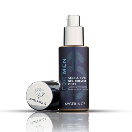 AVGERINOS COSMETICS FACE & EYE GEL CREAM 2 IN 1 | Κρέμα προσώπου και ματιών 50ml | Ενυδάτωση, αντιγήρανση, προστασία και απομάκρυνση μαύρων κύκλων.