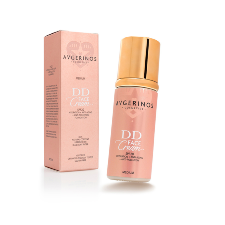 AVGERINOS COSMETICS DD FACE CREAM MEDIUM 50ml | Κρέμα με κάλυψη & αντηλιακή προστασία 20spf | Μία ασπίδα για την επιδερμίδα!