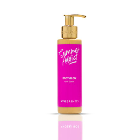 AVGERINOS COSMETICS SUMMER ADDICT BODY GLOW 150ml | Διπλή φροντίδα δέρματος με ακαταμάχητο άρωμα καρύδας και glitter.