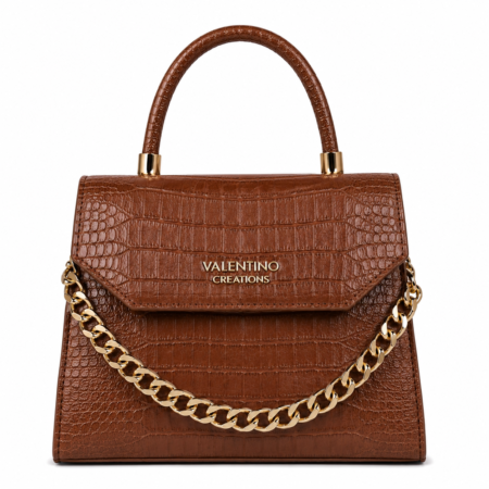 Valentino Creations Elysèe Cross bag - Croco Caramel Brown