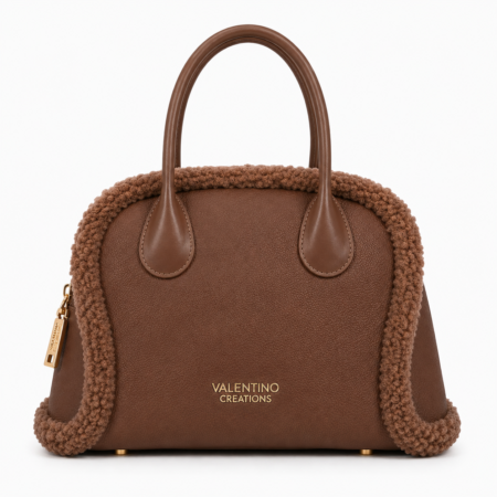 Valentino Creations Féline Bouclé Bag - Caramel