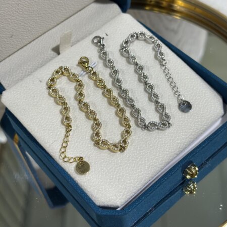 Infinity Stainless Steel Riviera Bracelet