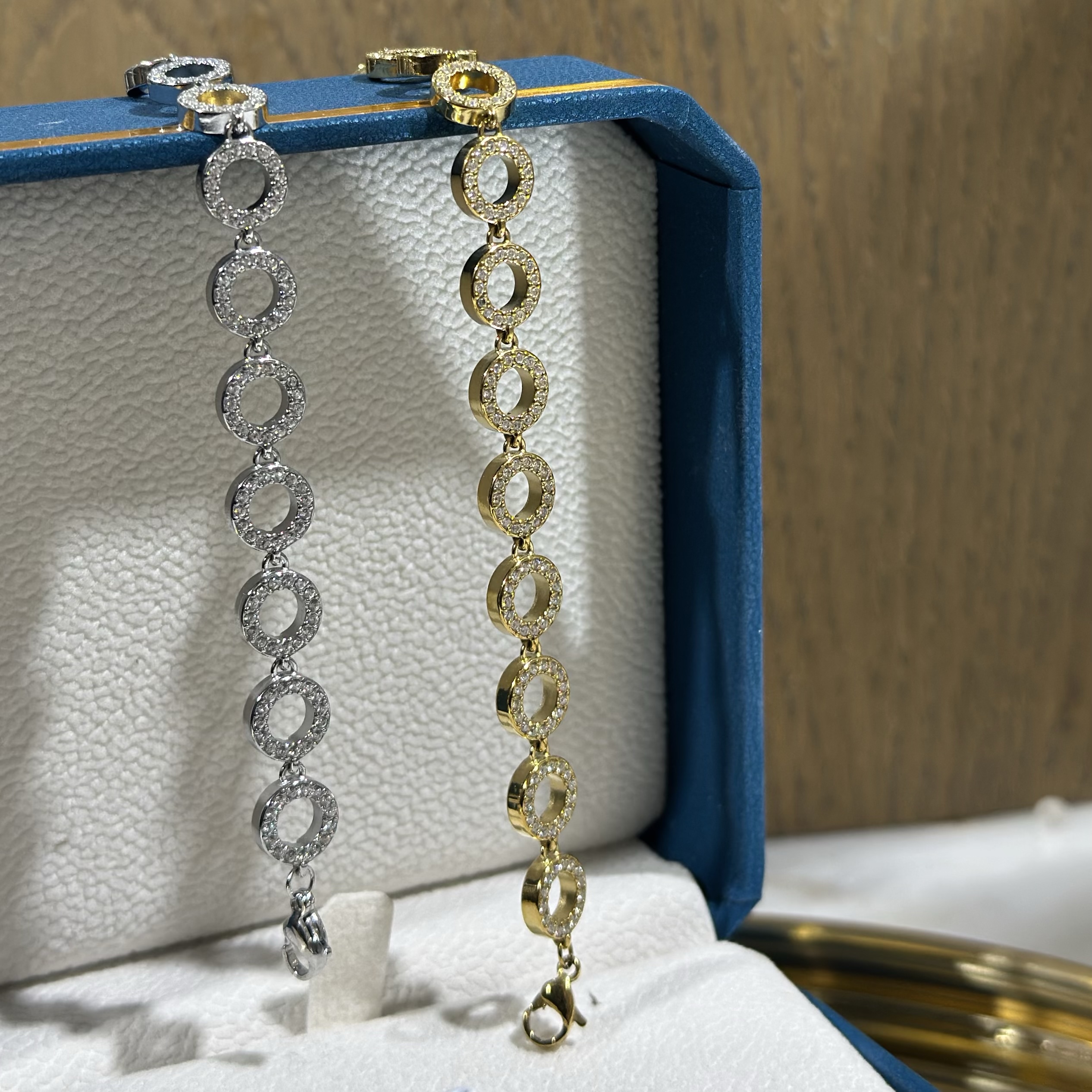 Tennis Stainless Steel Riviera Bracelet