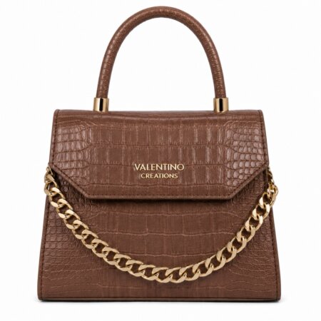 Valentino Creations Elysèe Cross bag – Croco Dark Brown