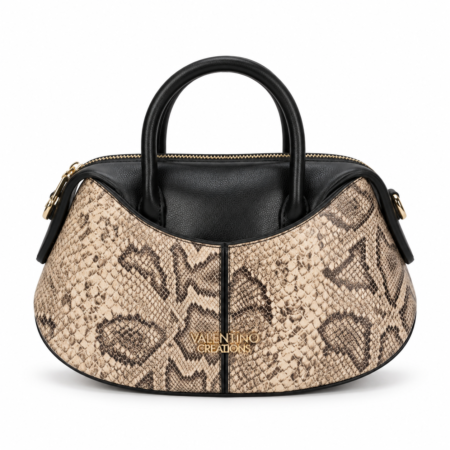 Valentino Creations Diva Snake Cross bag | Snake pattern & black