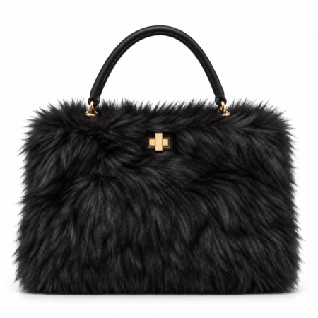 Valentino Creations Furry Affair Shoulder & Cross bag | Black